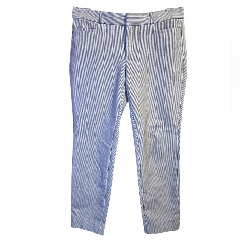 Banana Republic Sloan blue/gray pin striped ankle pants